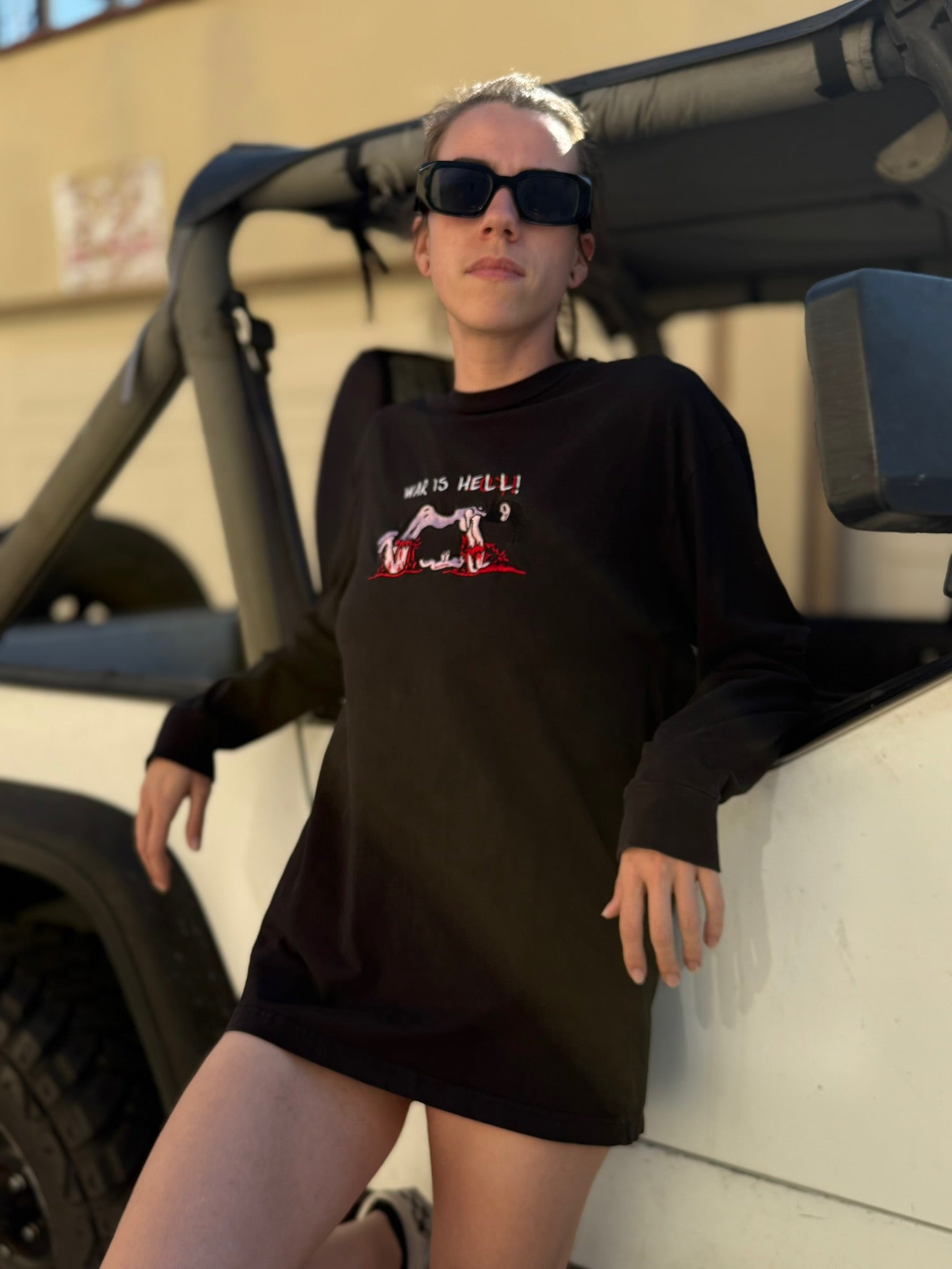 WAR IS HELL!! Black Long Sleeve