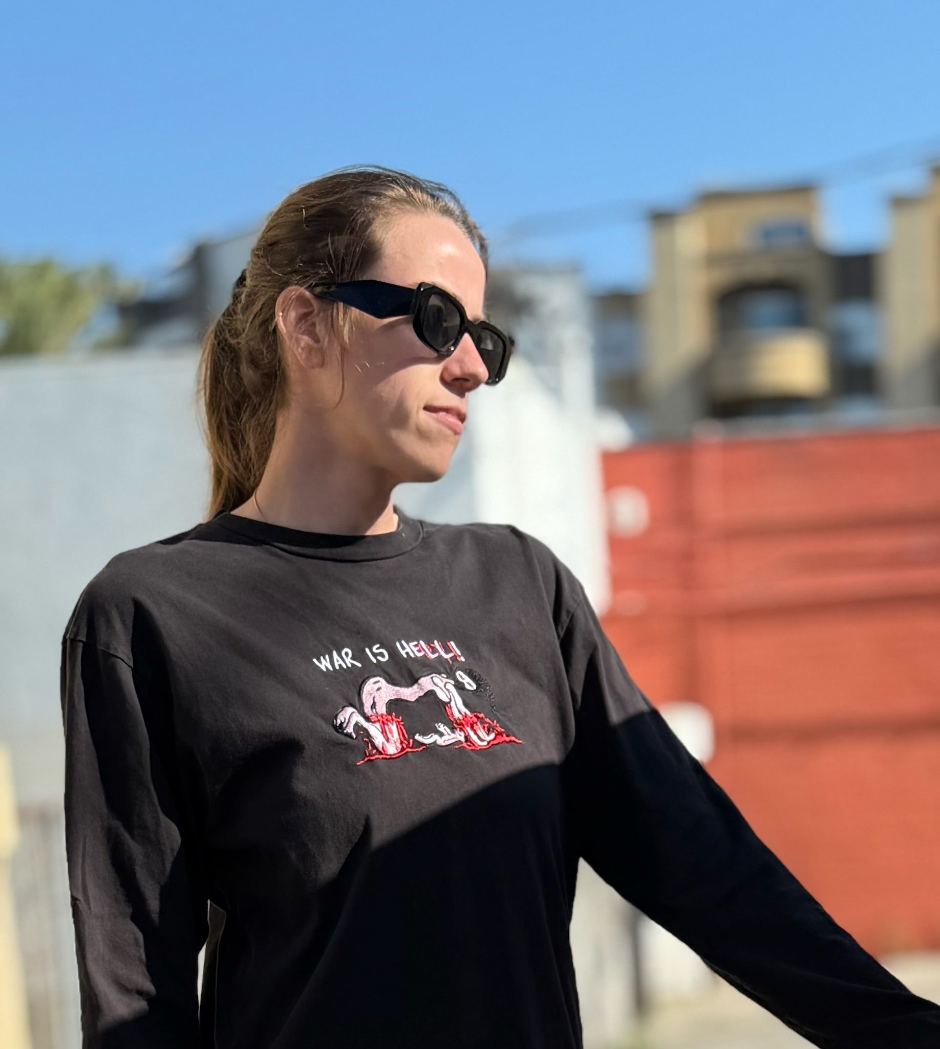 WAR IS HELL!! Black Long Sleeve