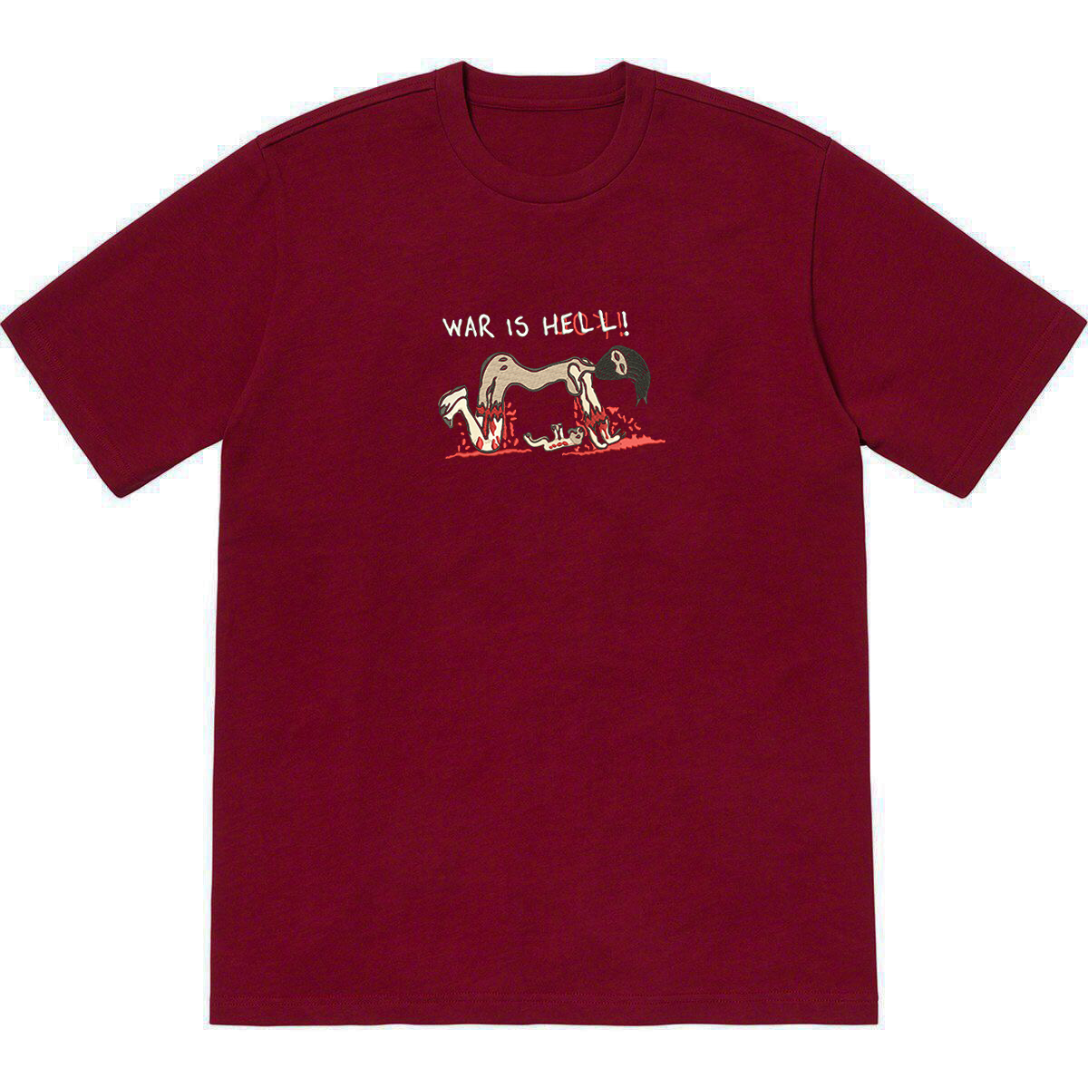 WAR IS HELL!! Burgundy Tee