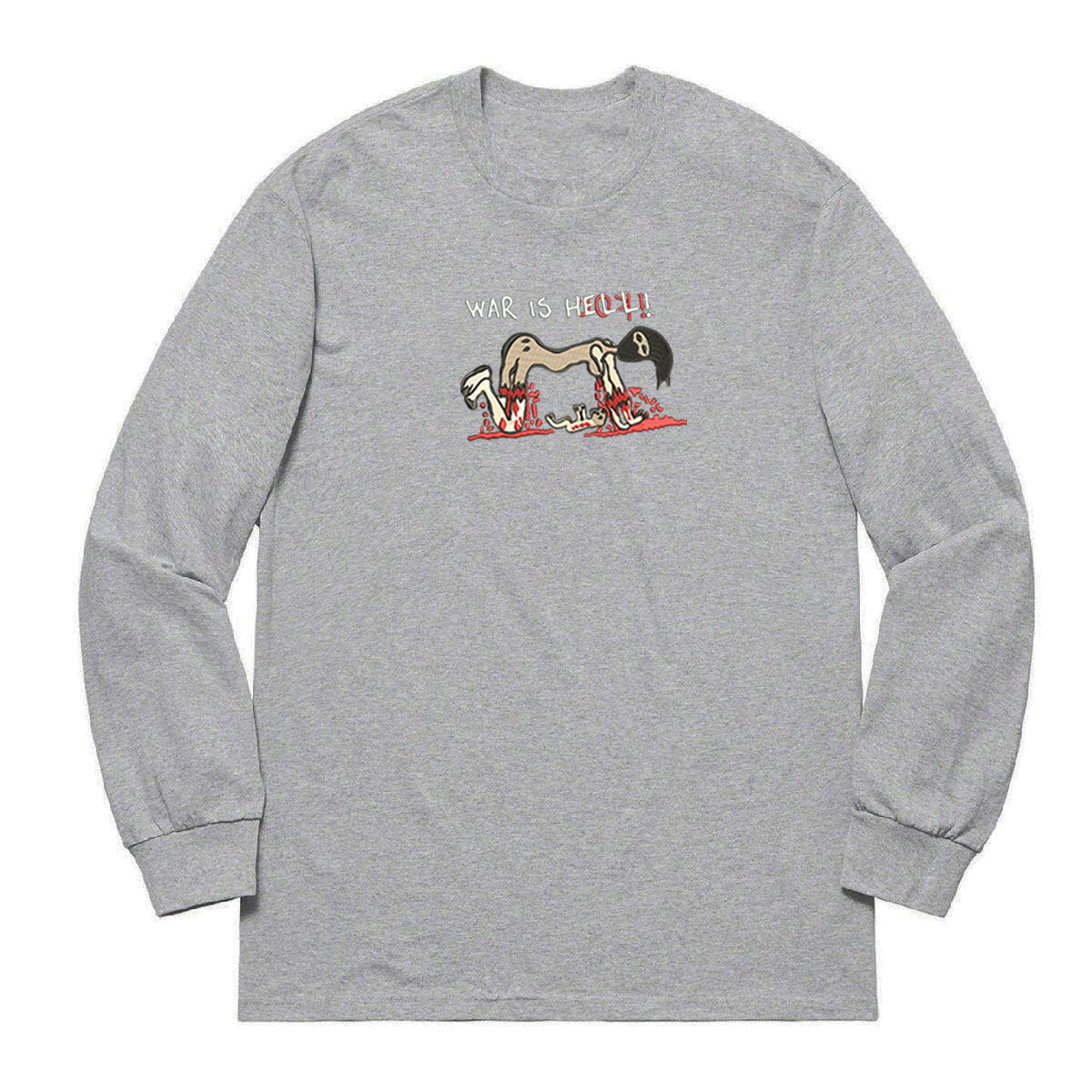 WAR IS HELL!! Grey Long Sleeve