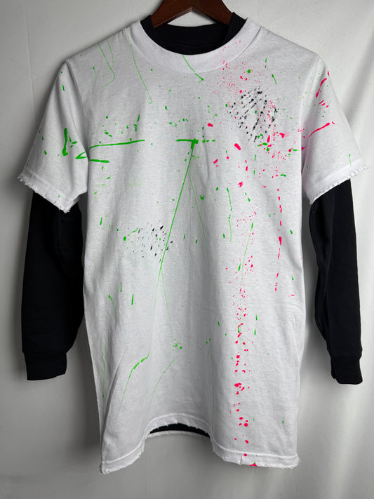Exclusive Distressed Neon Splatter Shirt