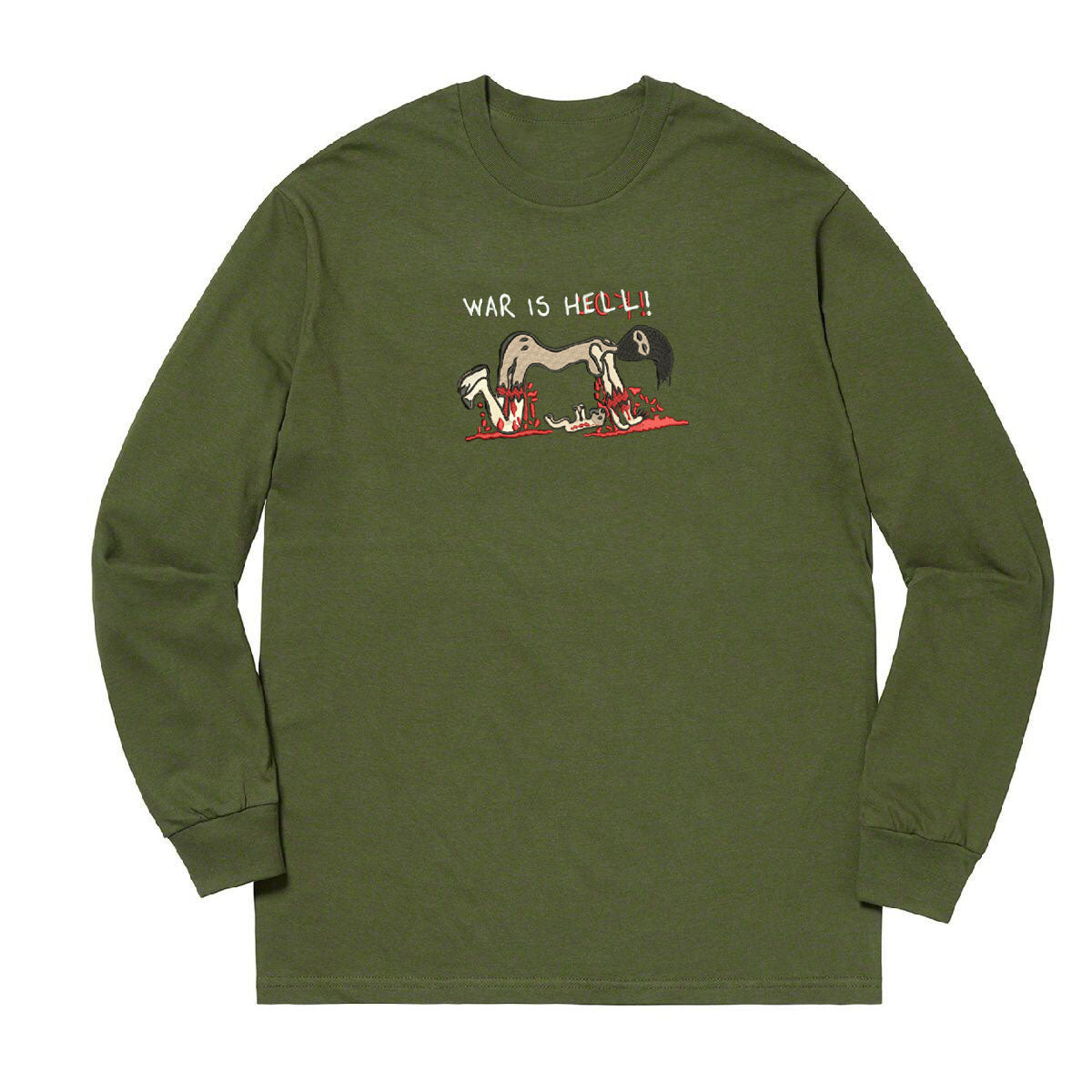 WAR IS HELL!! Olive Long Sleeve