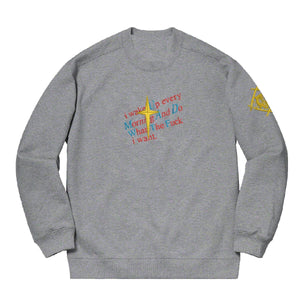 IKON X HS WAKE UP Crewneck Sweater With Side Arm Patch